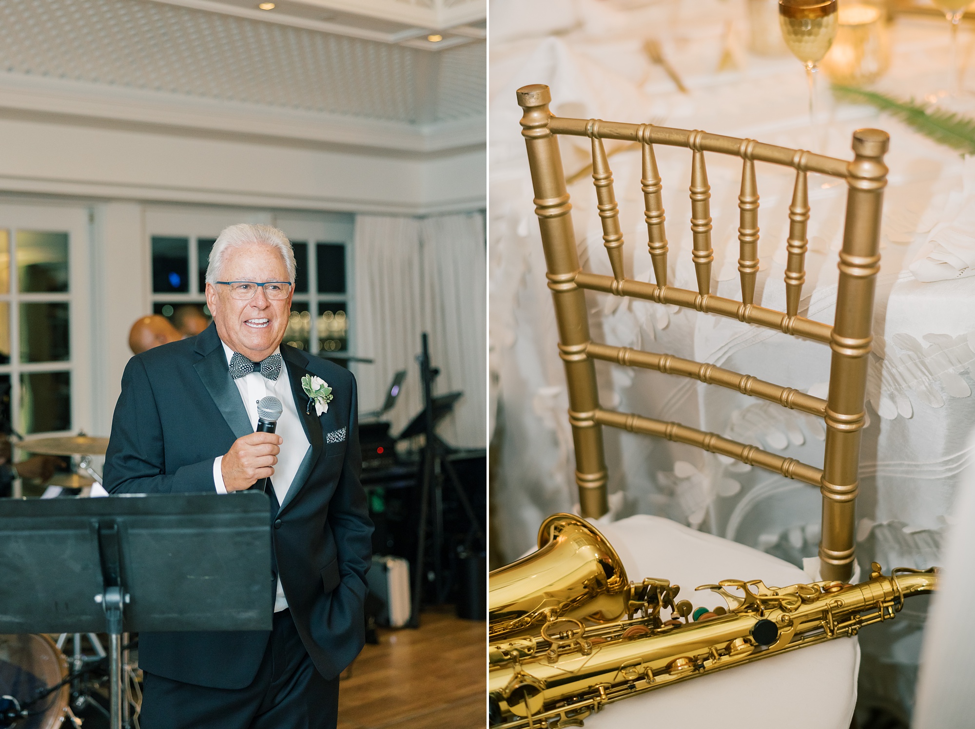 man gives speech during DC wedding reception at the Hay Adams Hotel