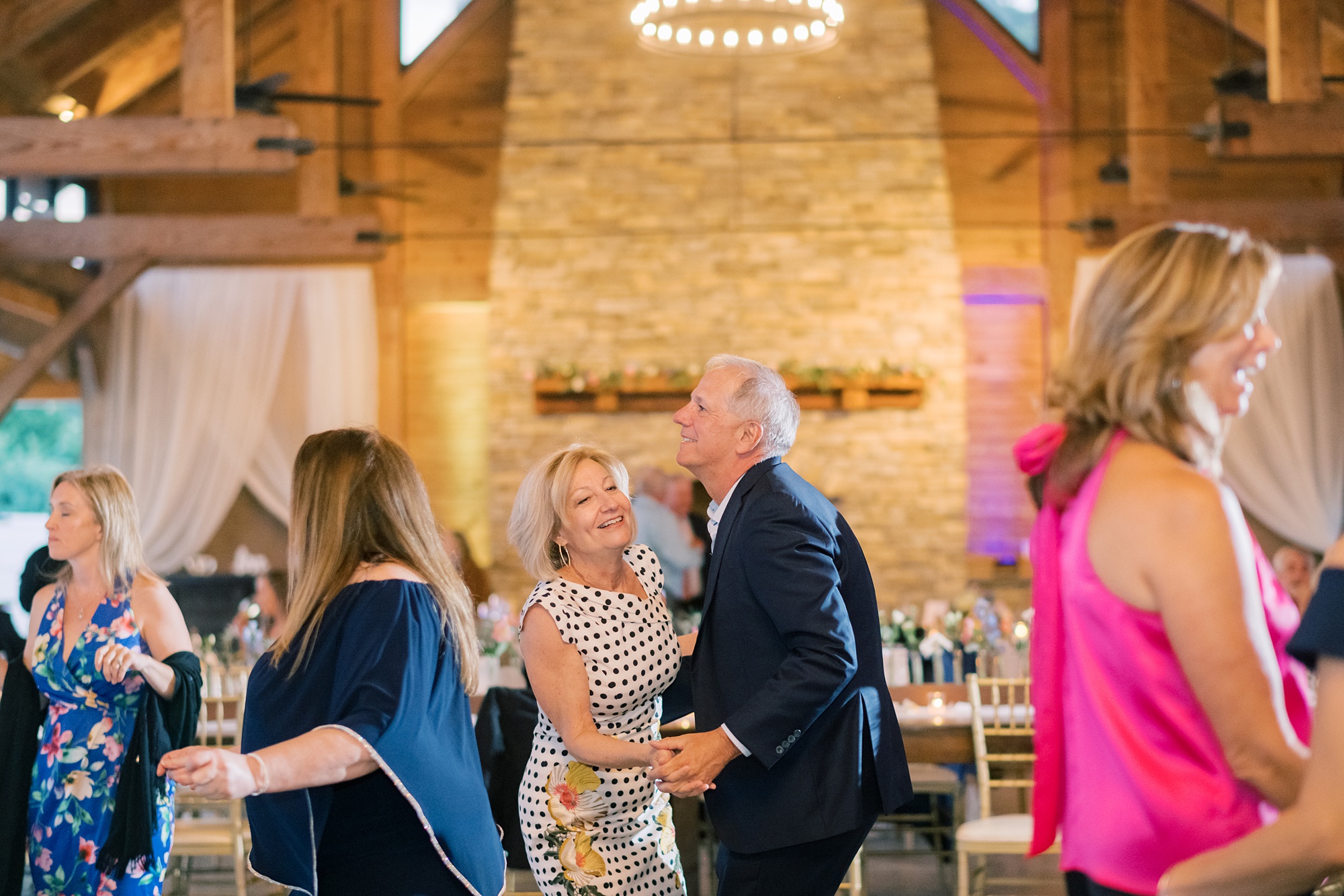 guests dance during Maryland wedding reception 
