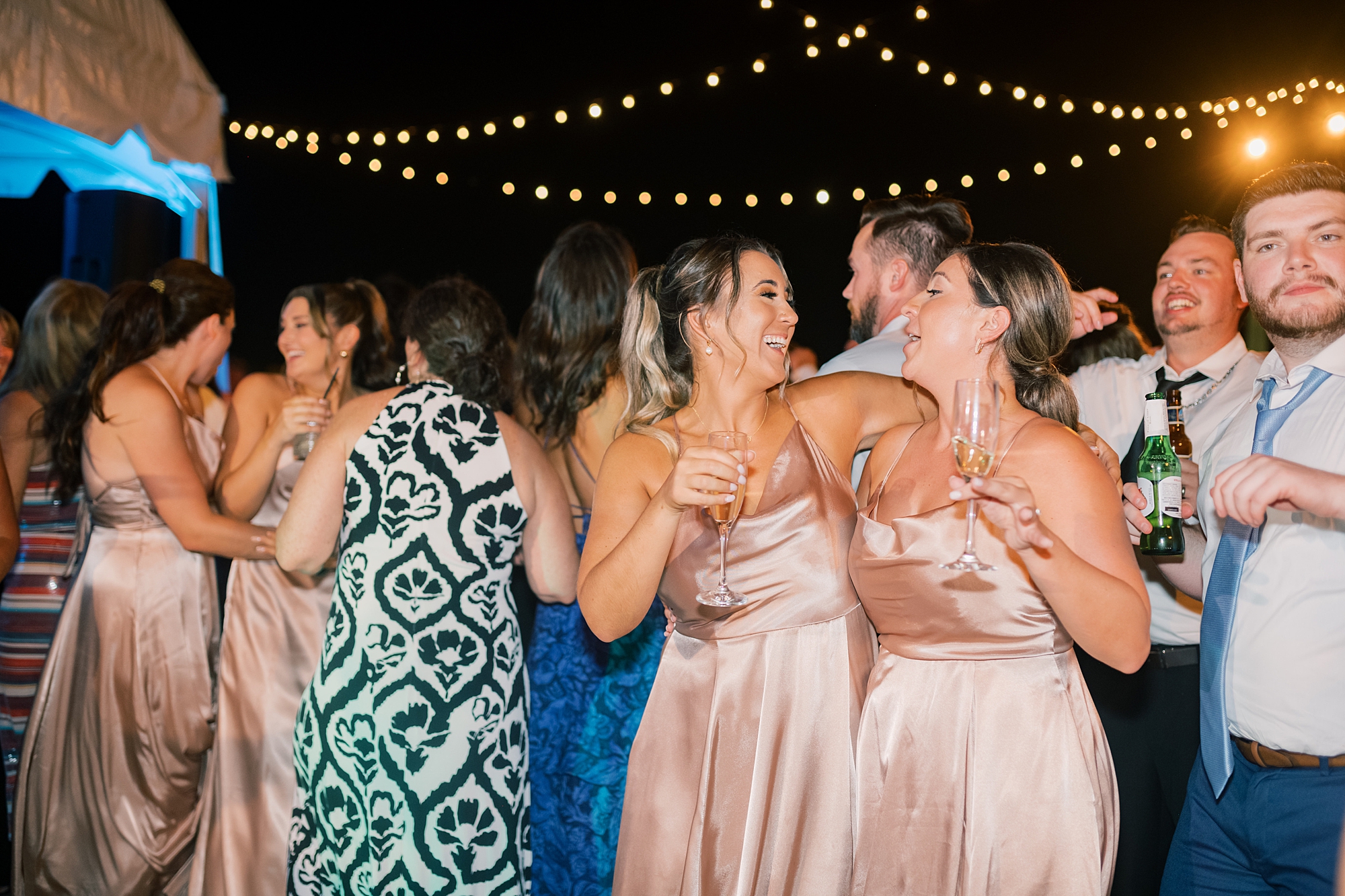 bridesmaids dance during DC wedding reception