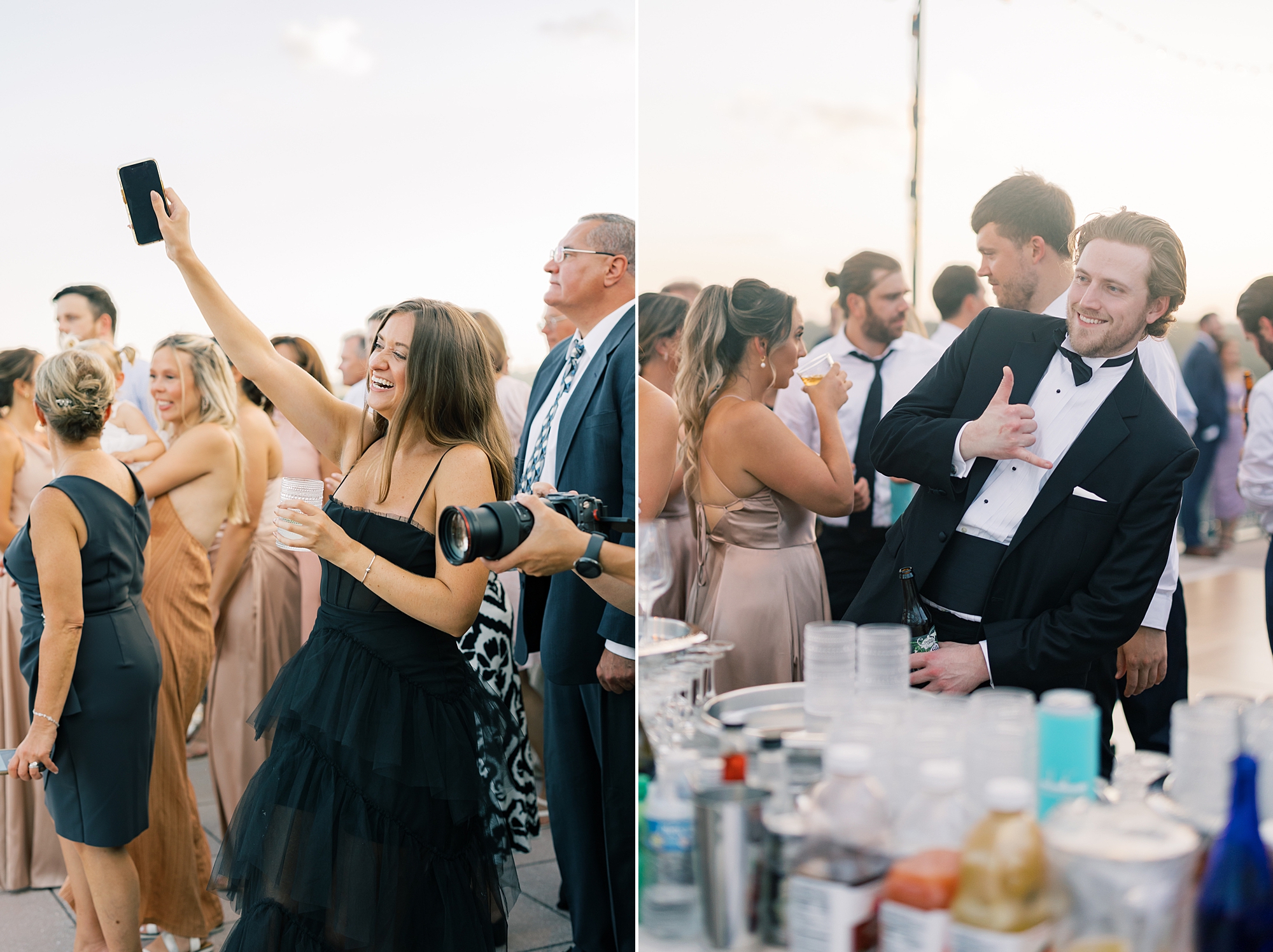 guests watch first dance on patio of Potomac View Terrace