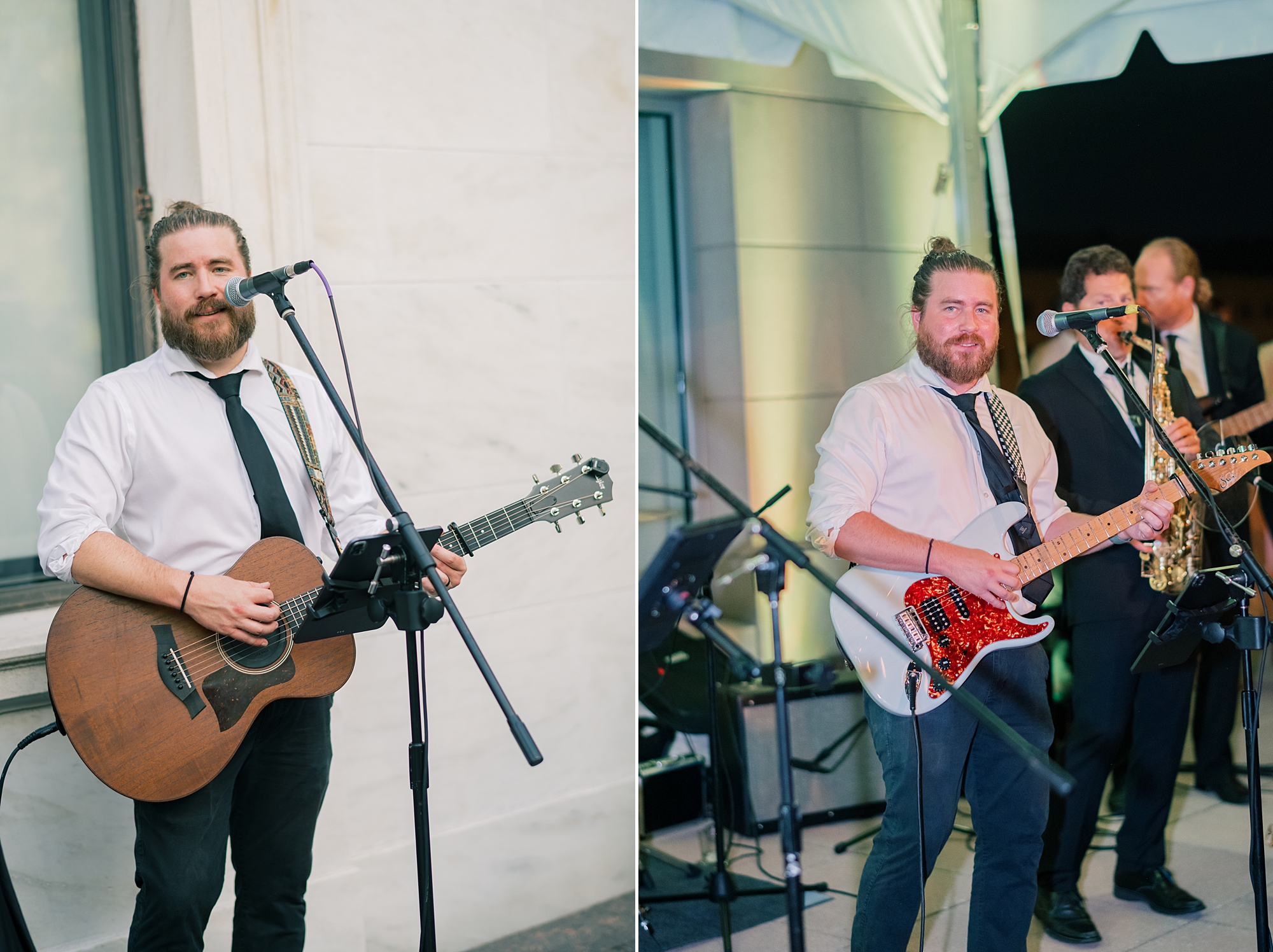 live band performs during DC wedding reception 