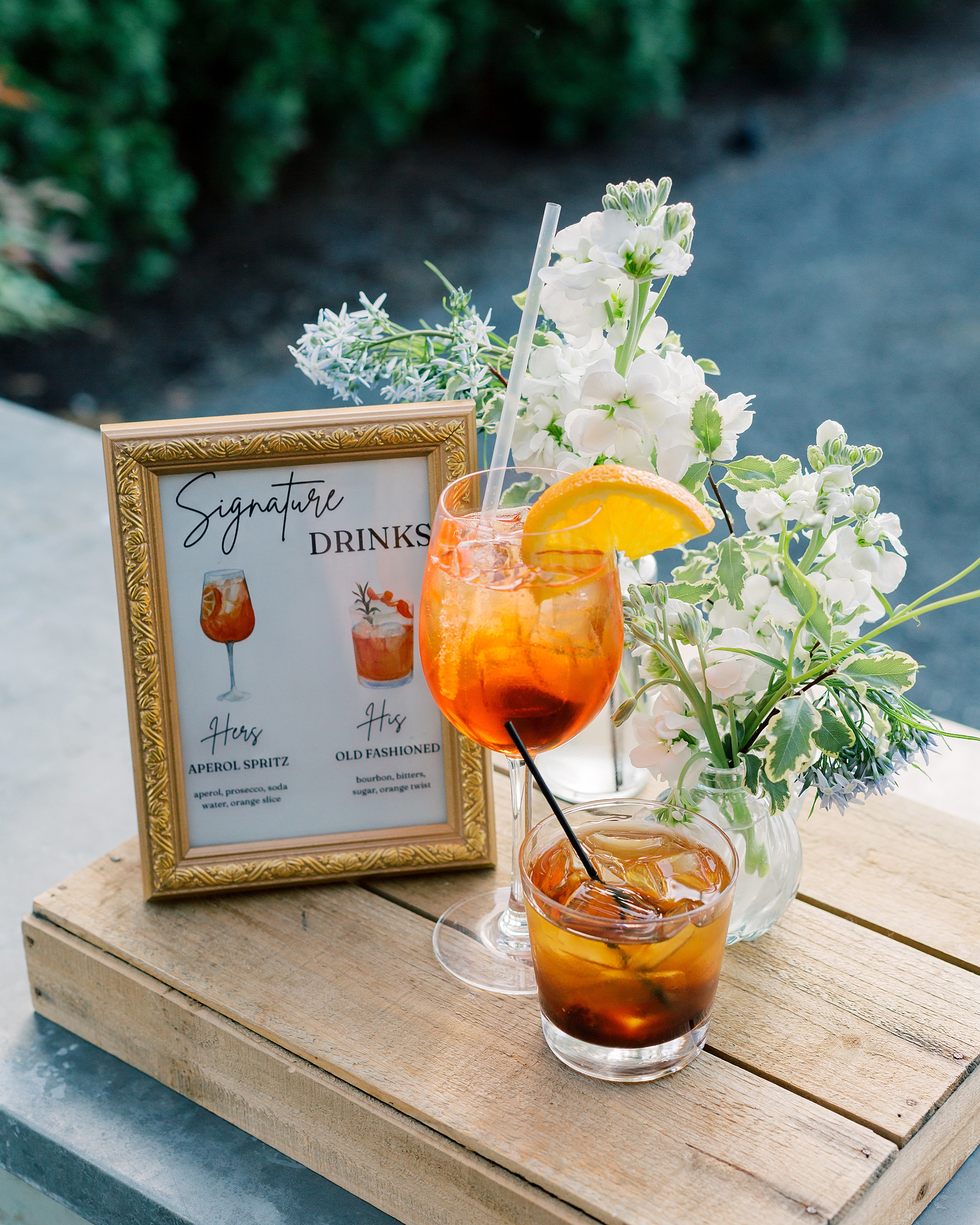 signature cocktail sign for reception in Doylestown PA
