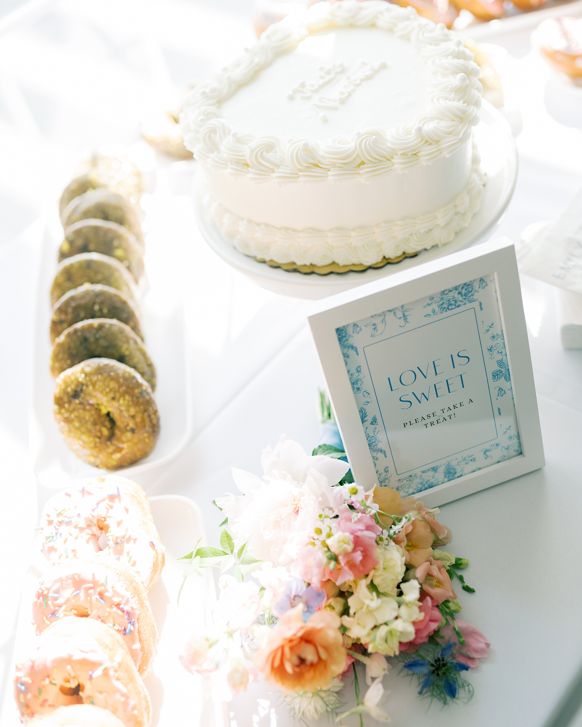 dessert display for wedding reception at Olde Breton Inn 