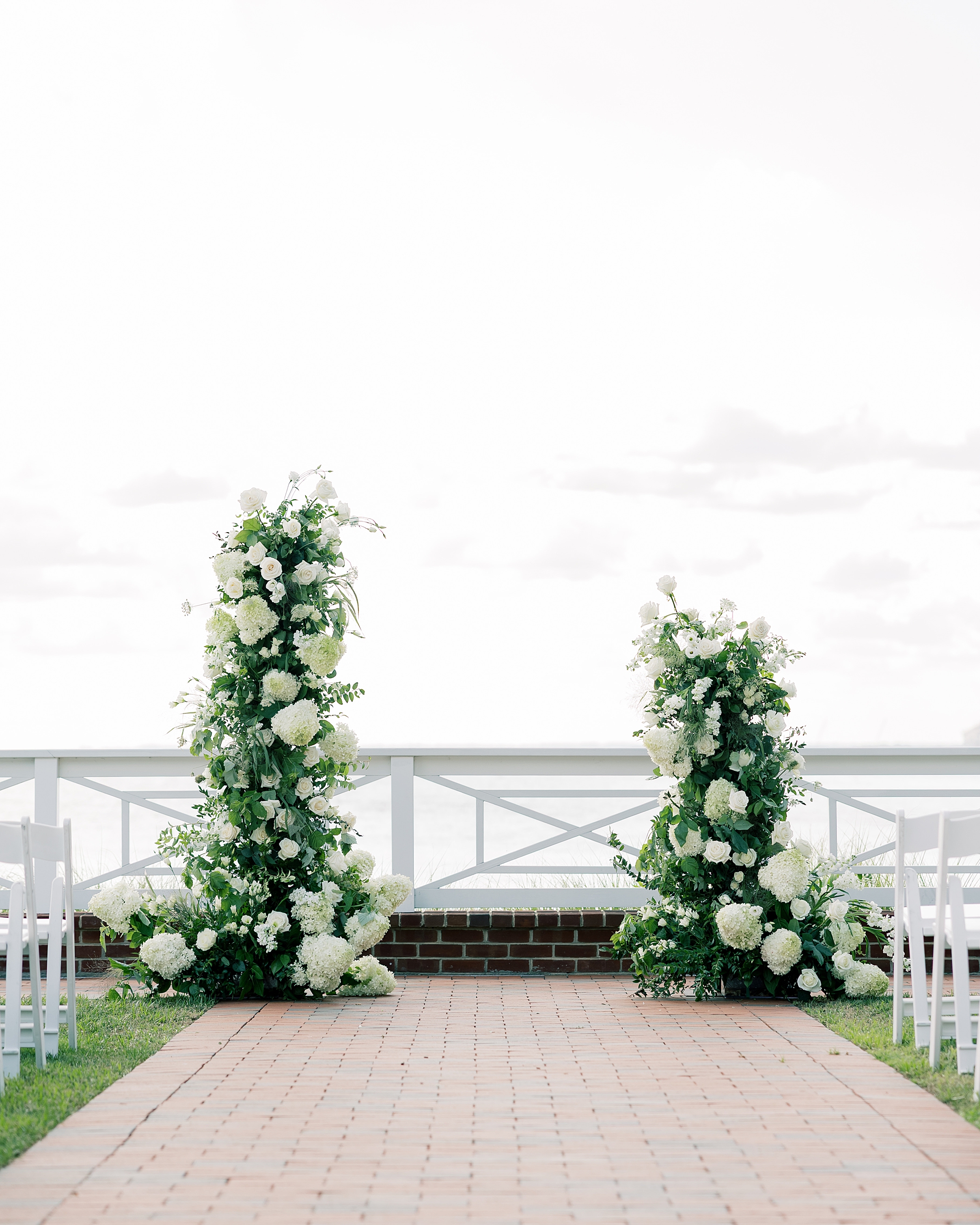 ceremony site on patio at Chesapeake Bay Beach Club