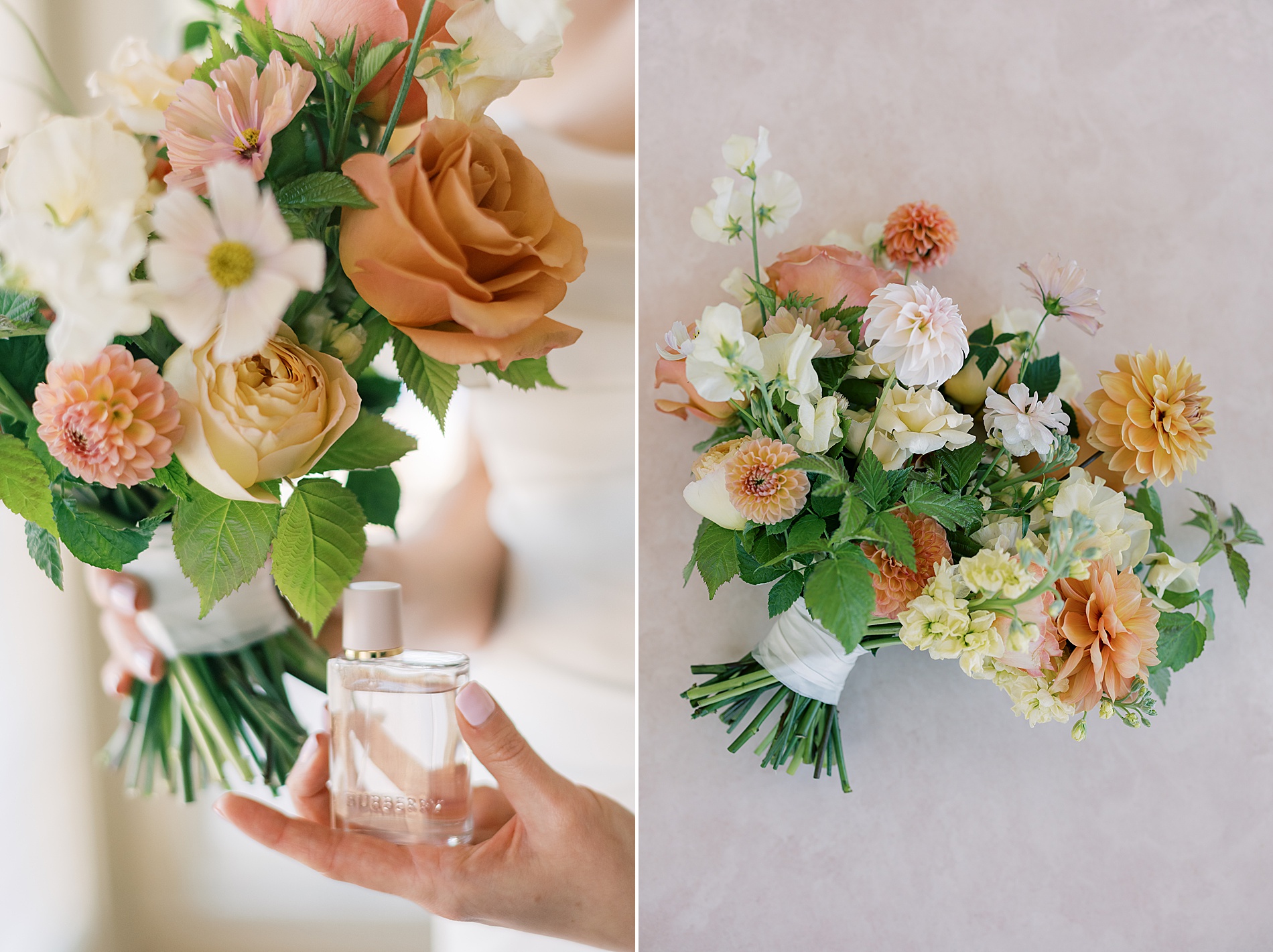 muted floral wedding bouquet 
