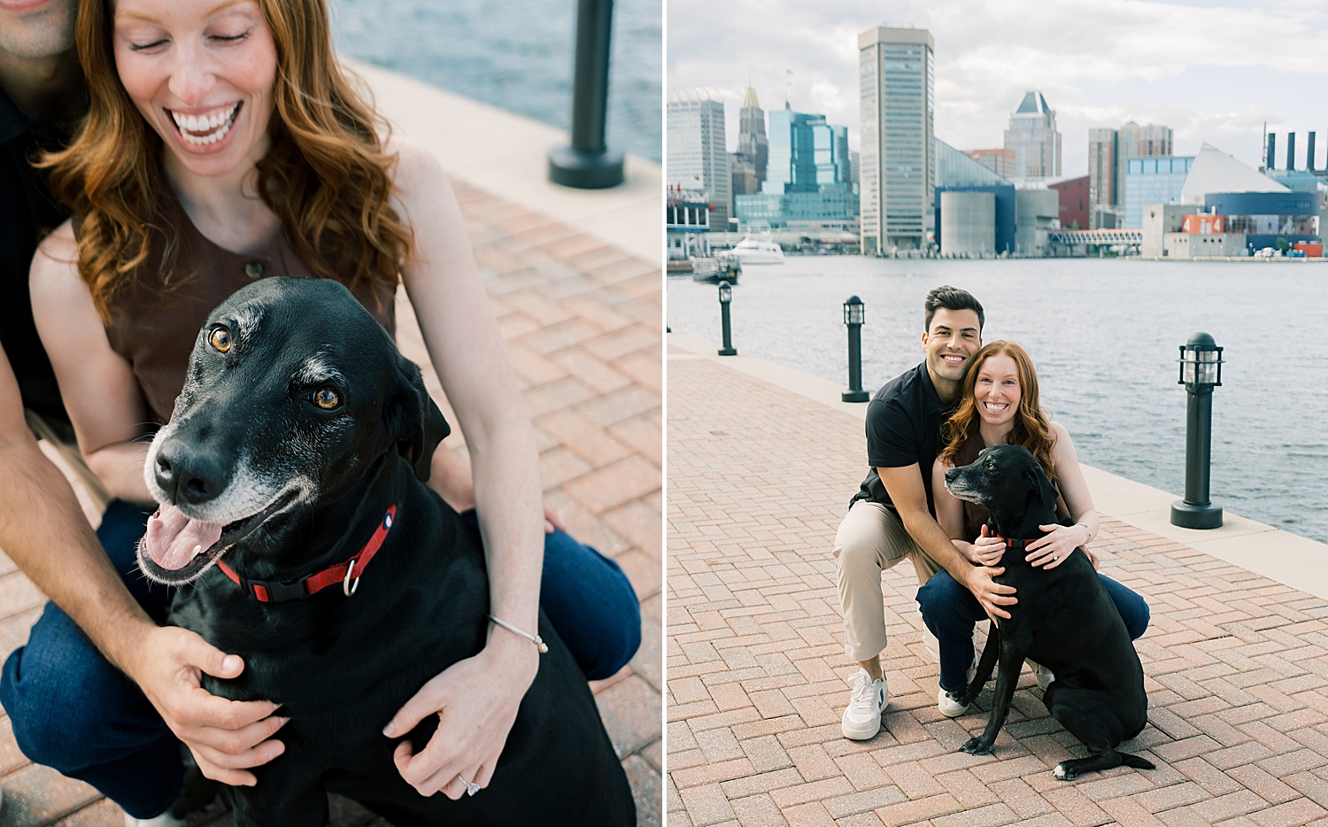 Baltimore engagement photos with dog