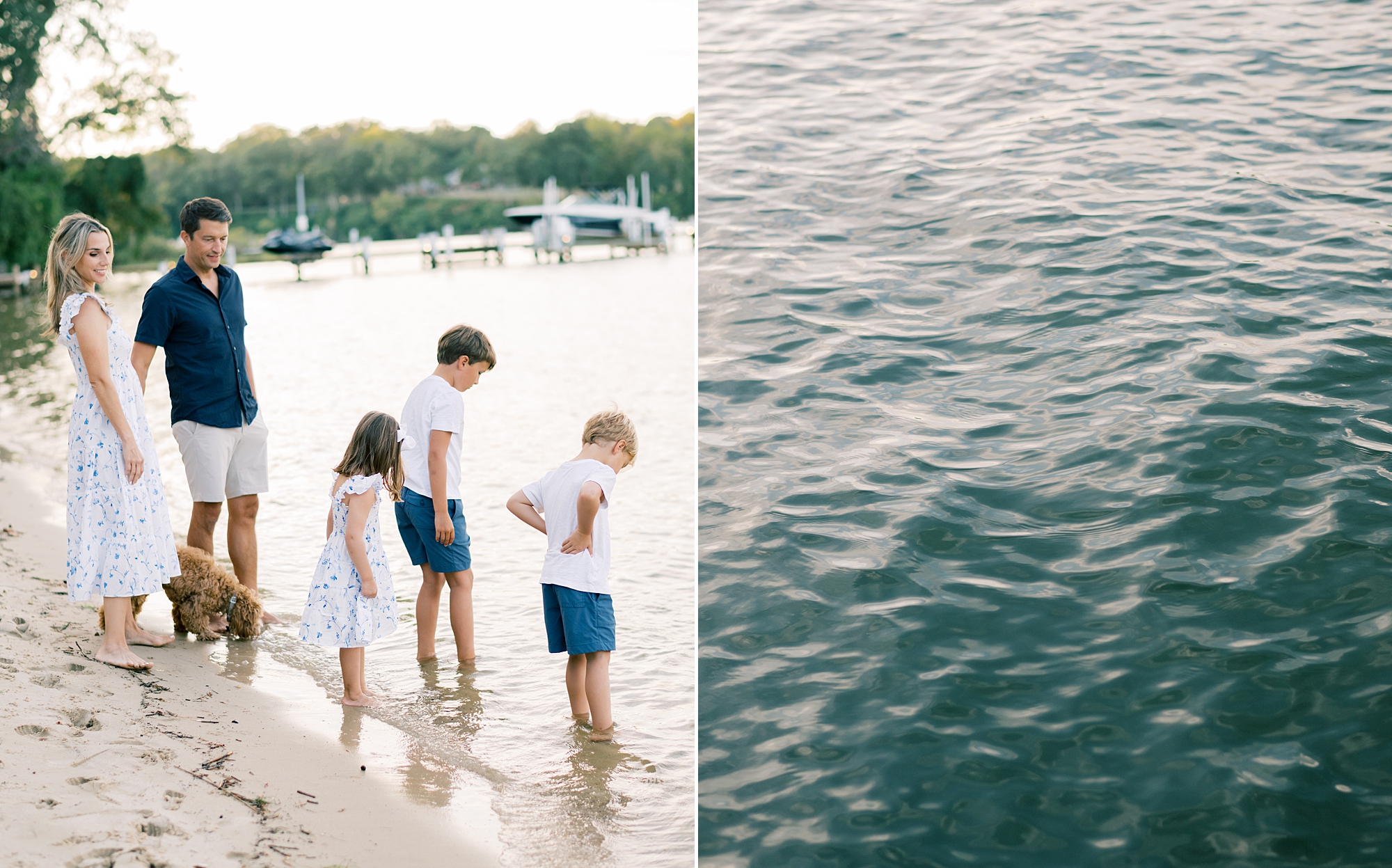 waterfront family portraits at home in Southern Maryland 