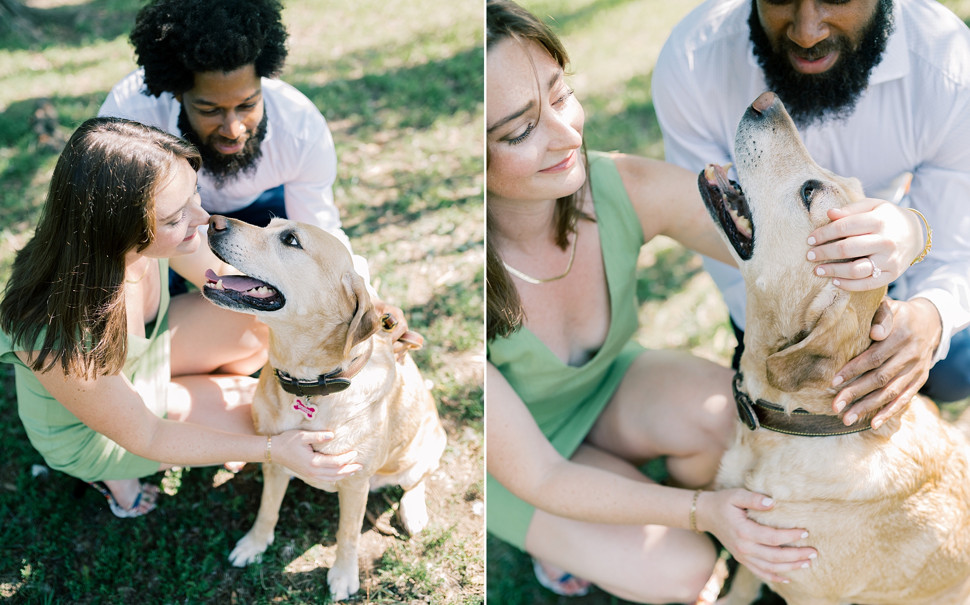 couple with their dog 