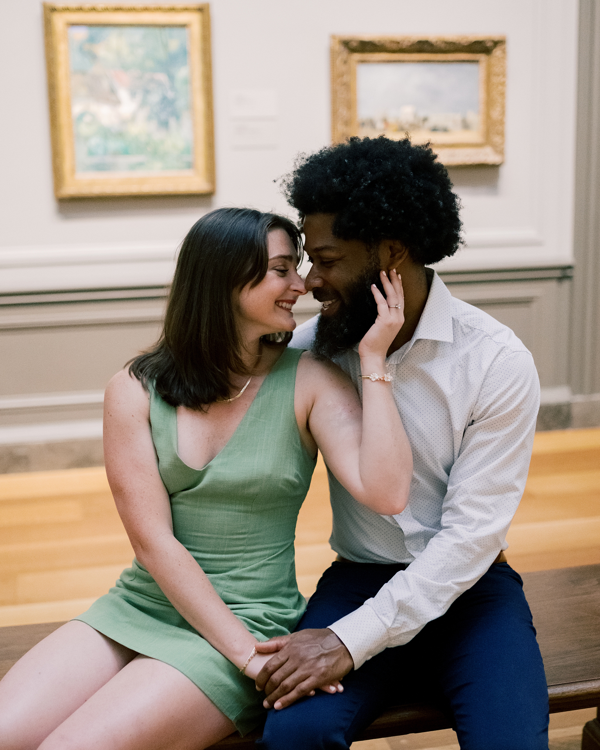 tender and romantic engagement portraits 