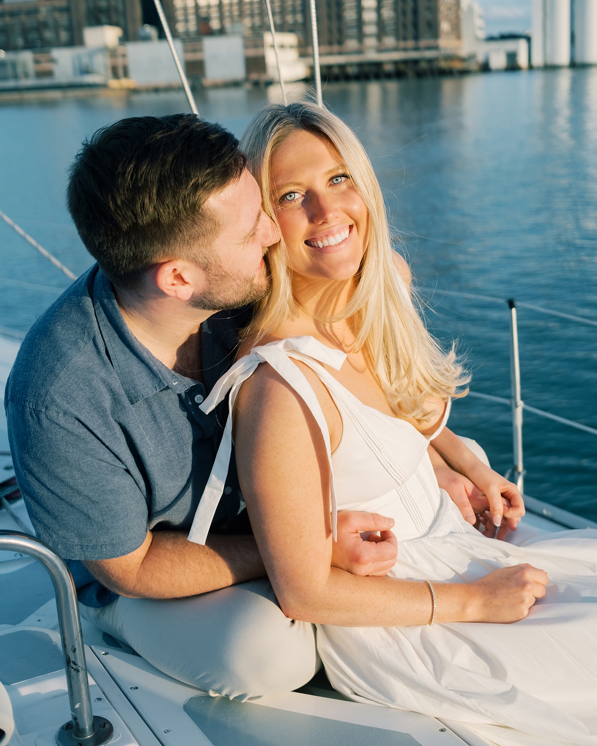 Engagement session on the water