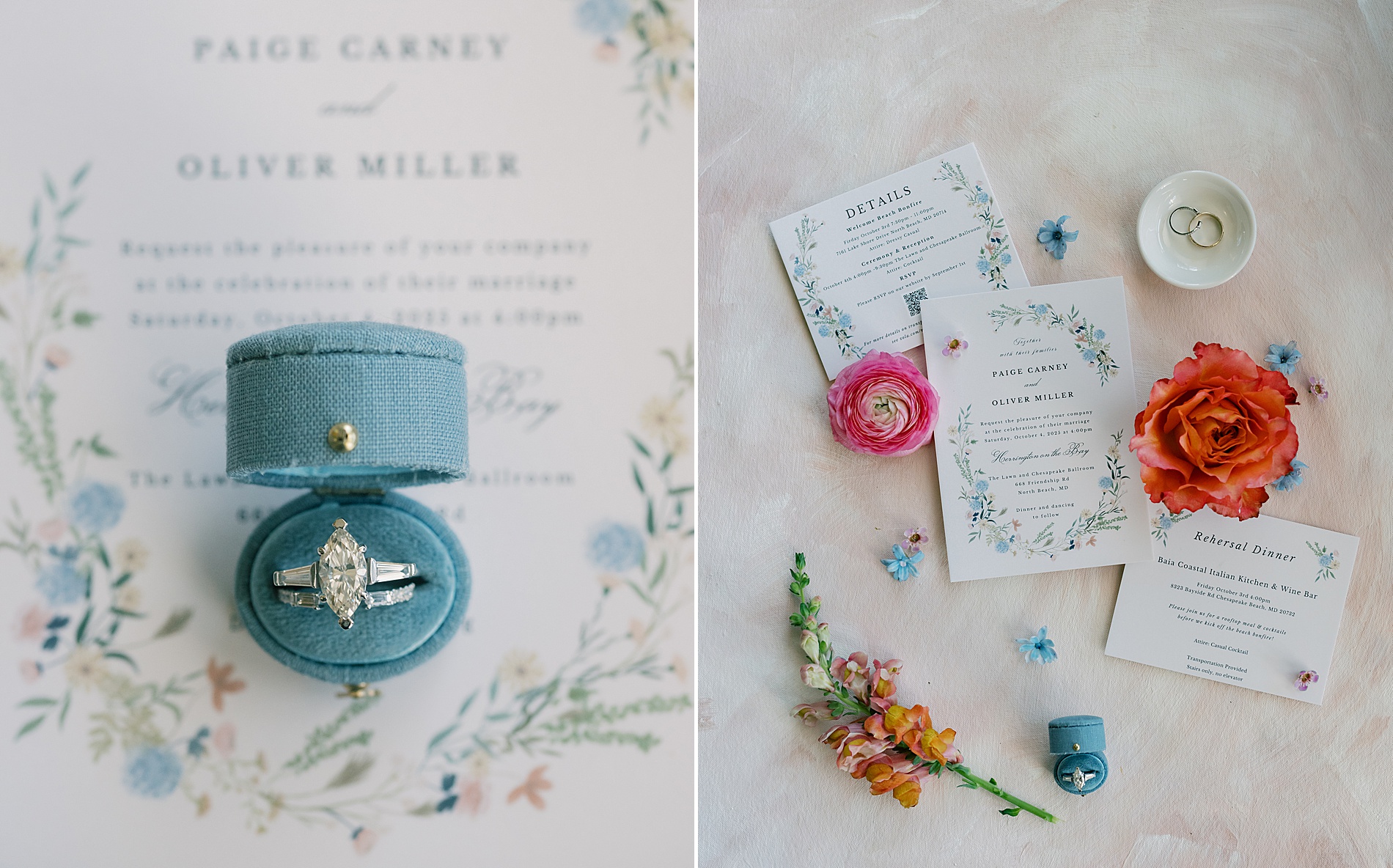 wedding details and invitations 