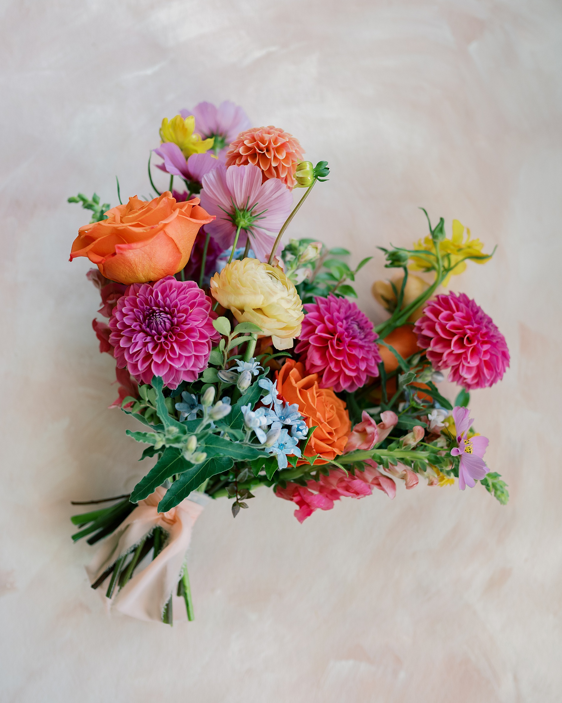 colorful bridal bouquet 