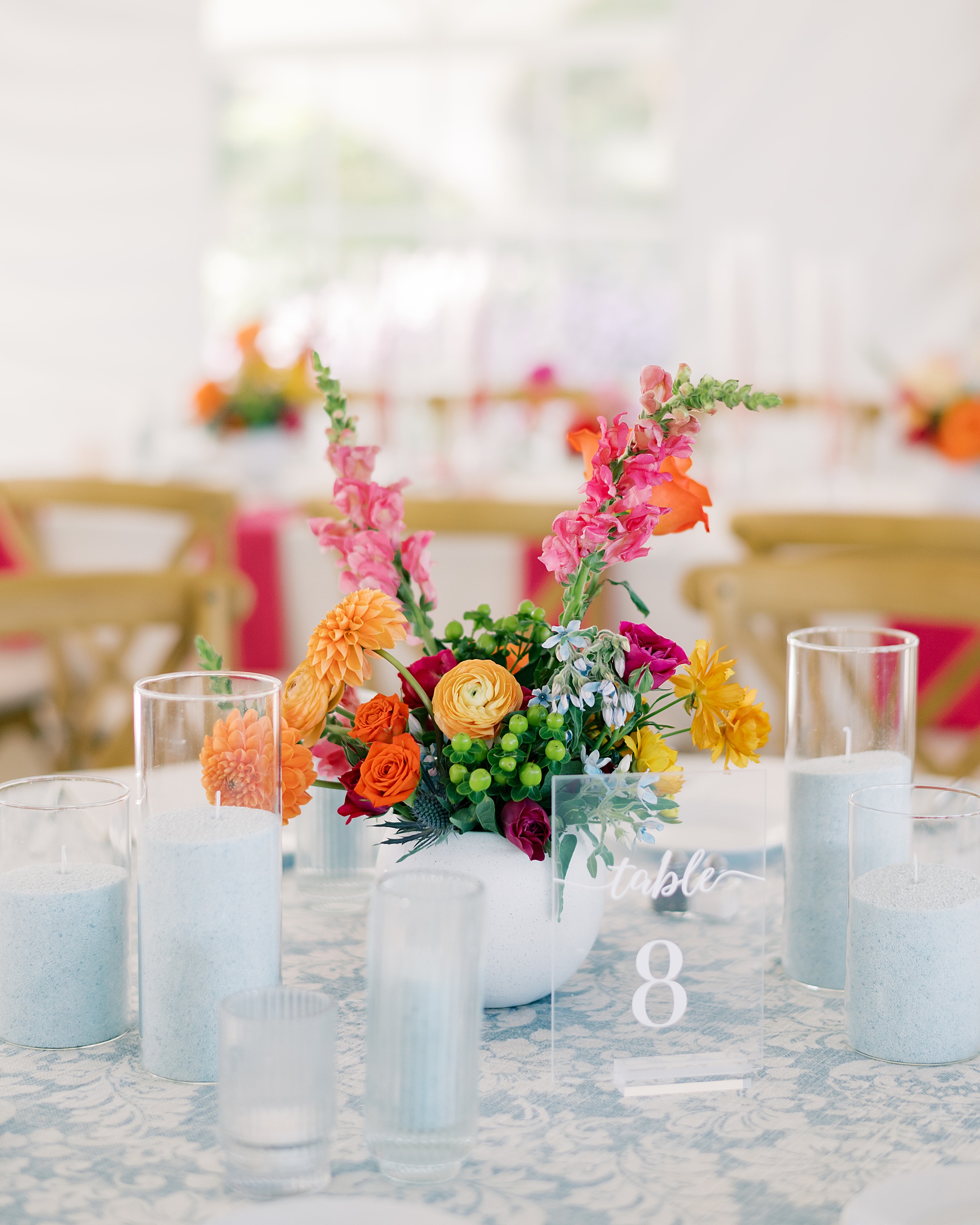 colorful flower centerpieces 