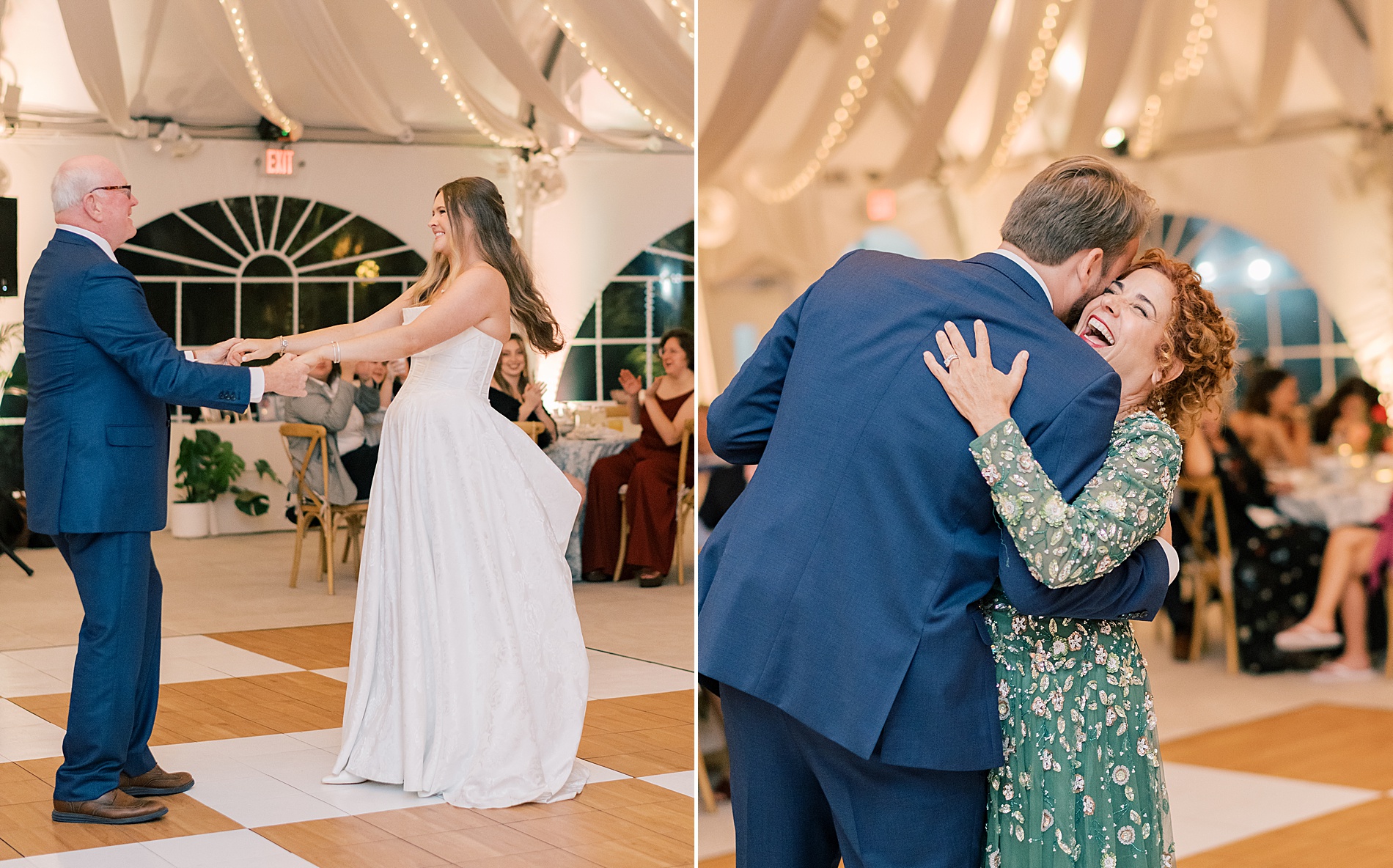 parent dances at wedding reception 