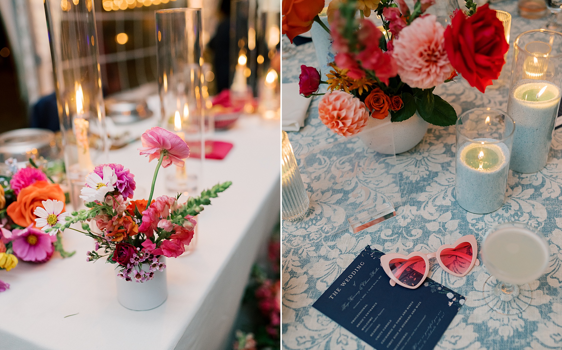 wedding reception details from Herrington on the Bay wedding 