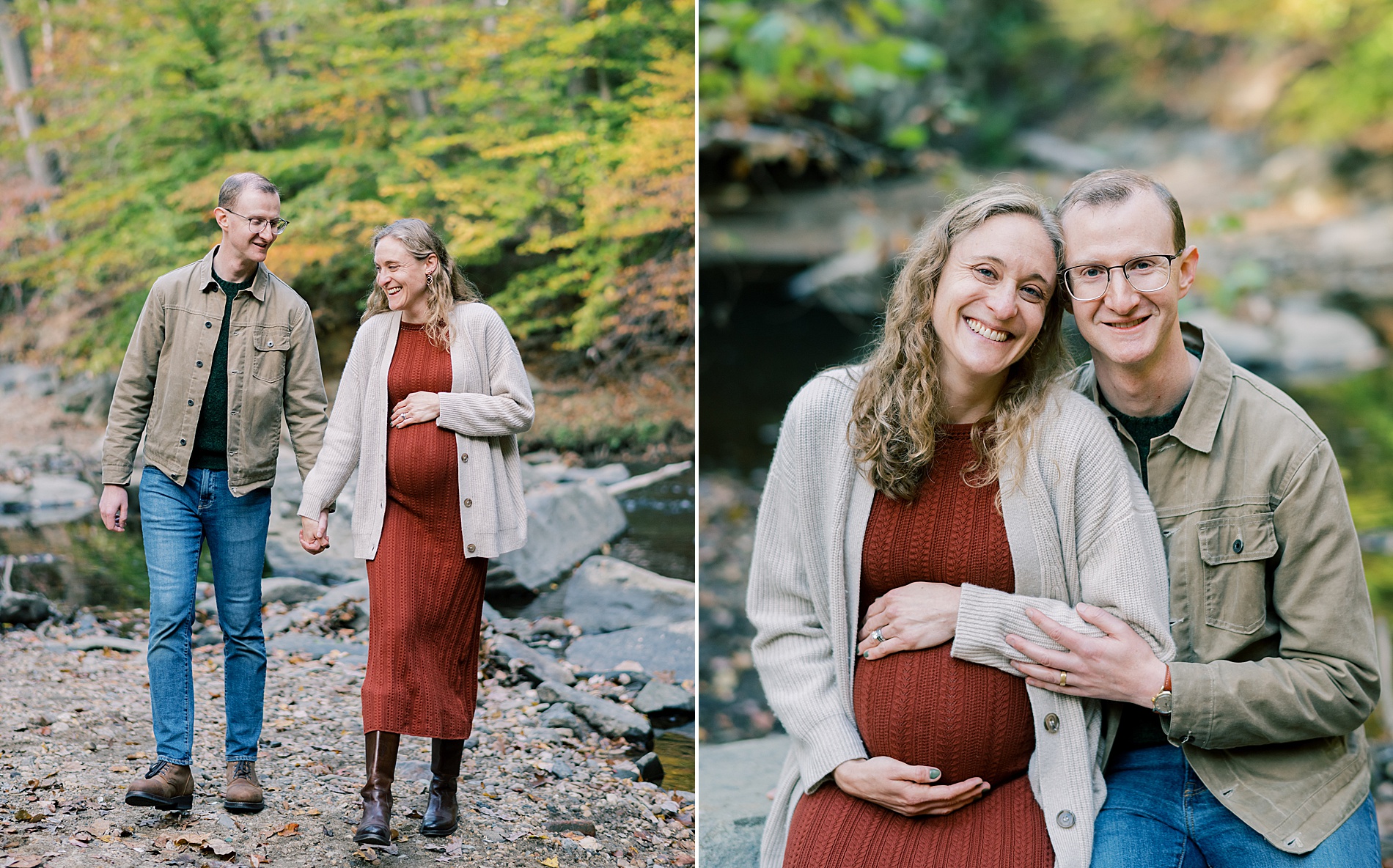 Autumnal Maternity Portraits at Rock Creek Park in Washington, DC