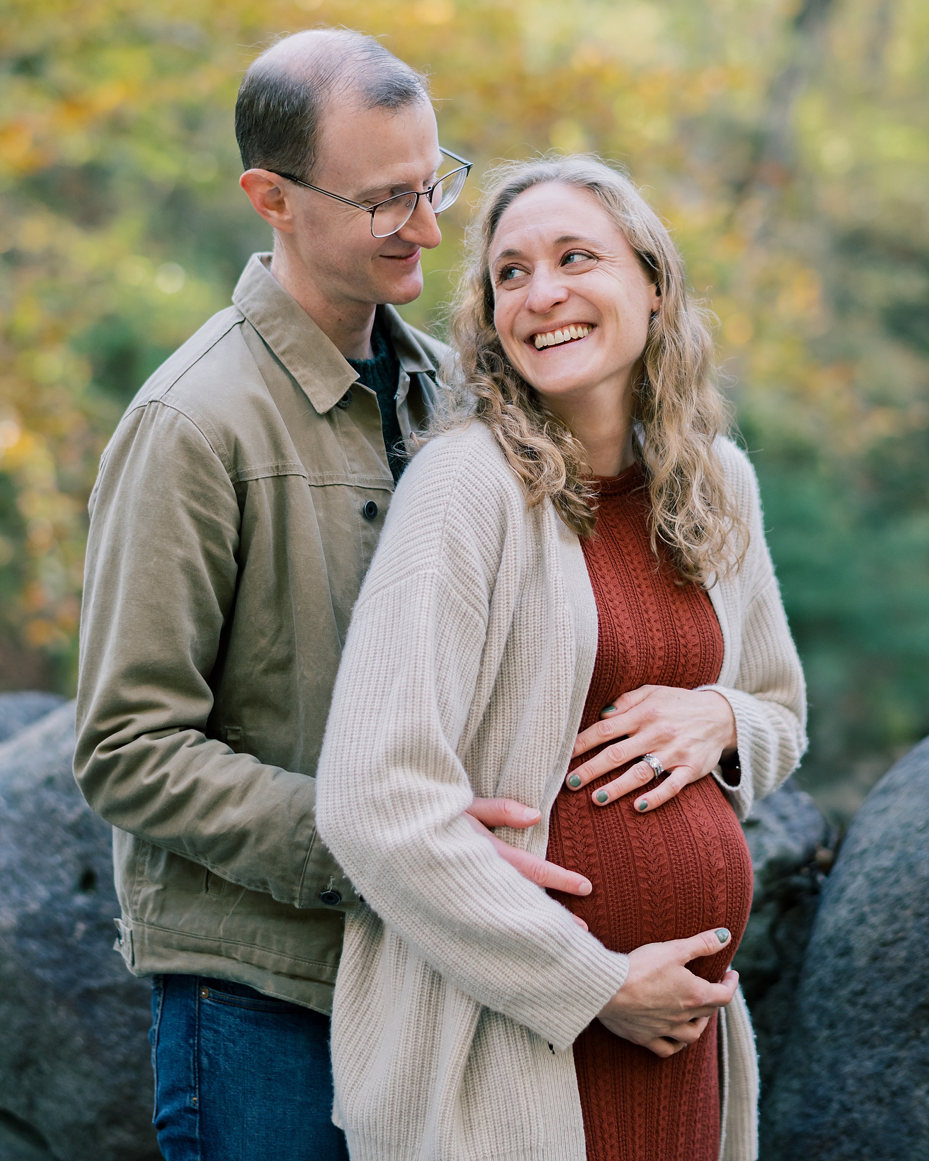 Autumnal Maternity Portraits at Rock Creek Park in Washington, DC