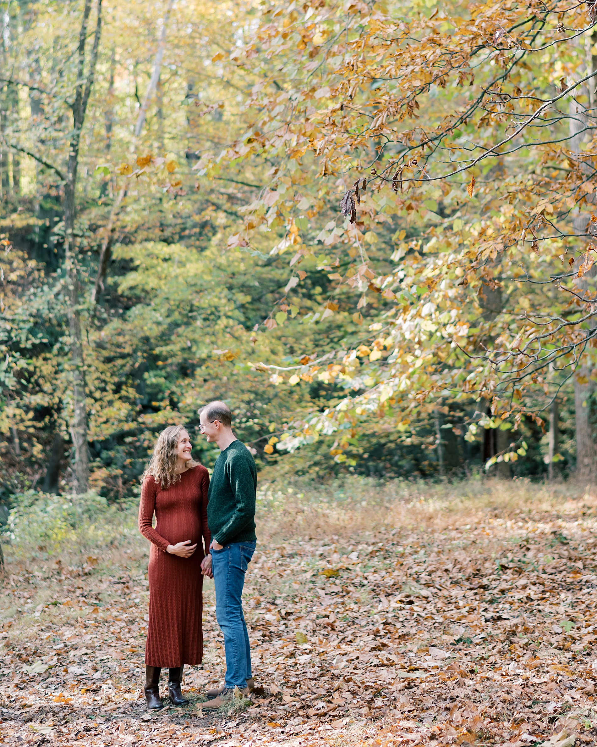 Autumnal Maternity Portraits at Rock Creek Park in Washington, DC