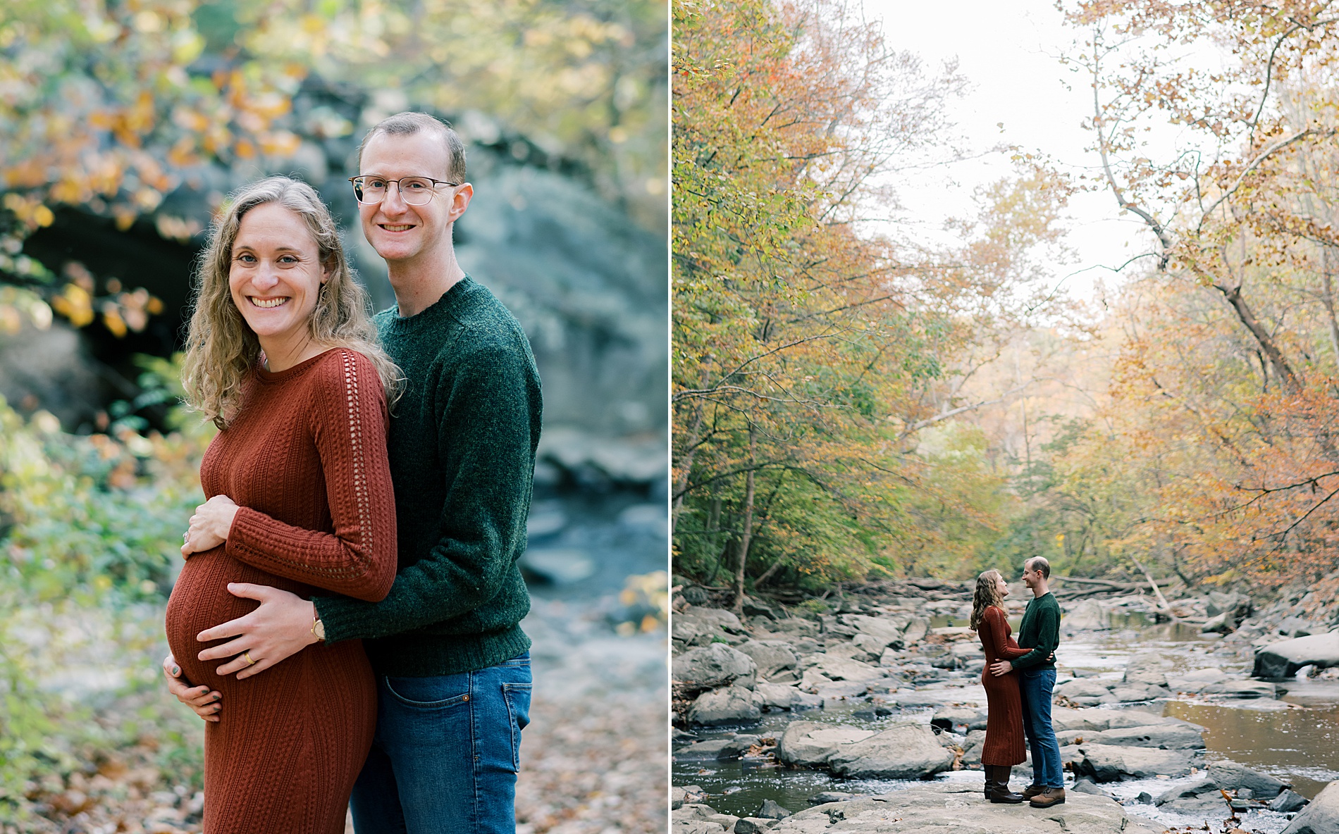 fall maternity session in DC at Rock Creek Park