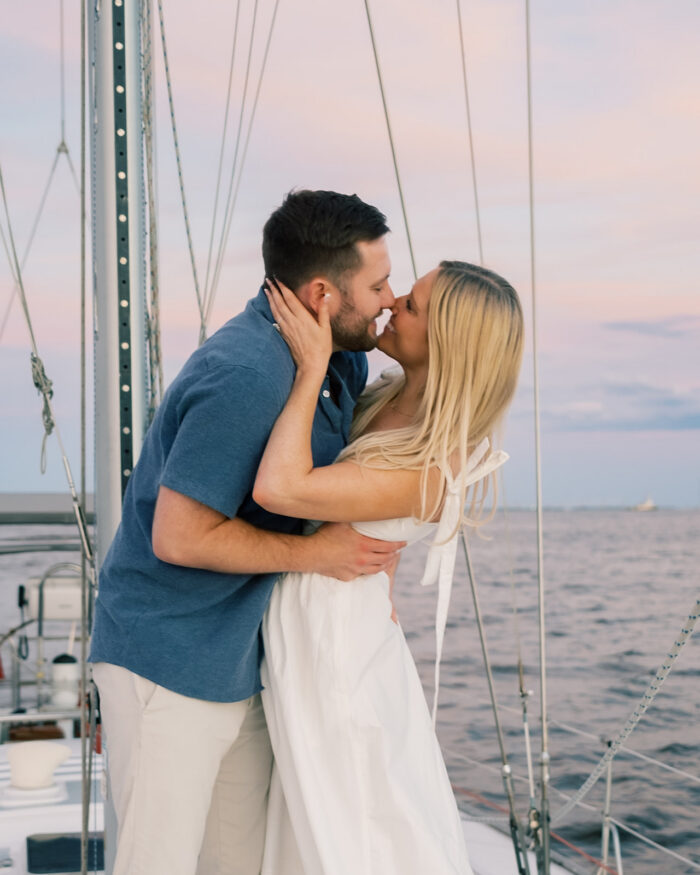 Chesapeake bay sailboat engagement session