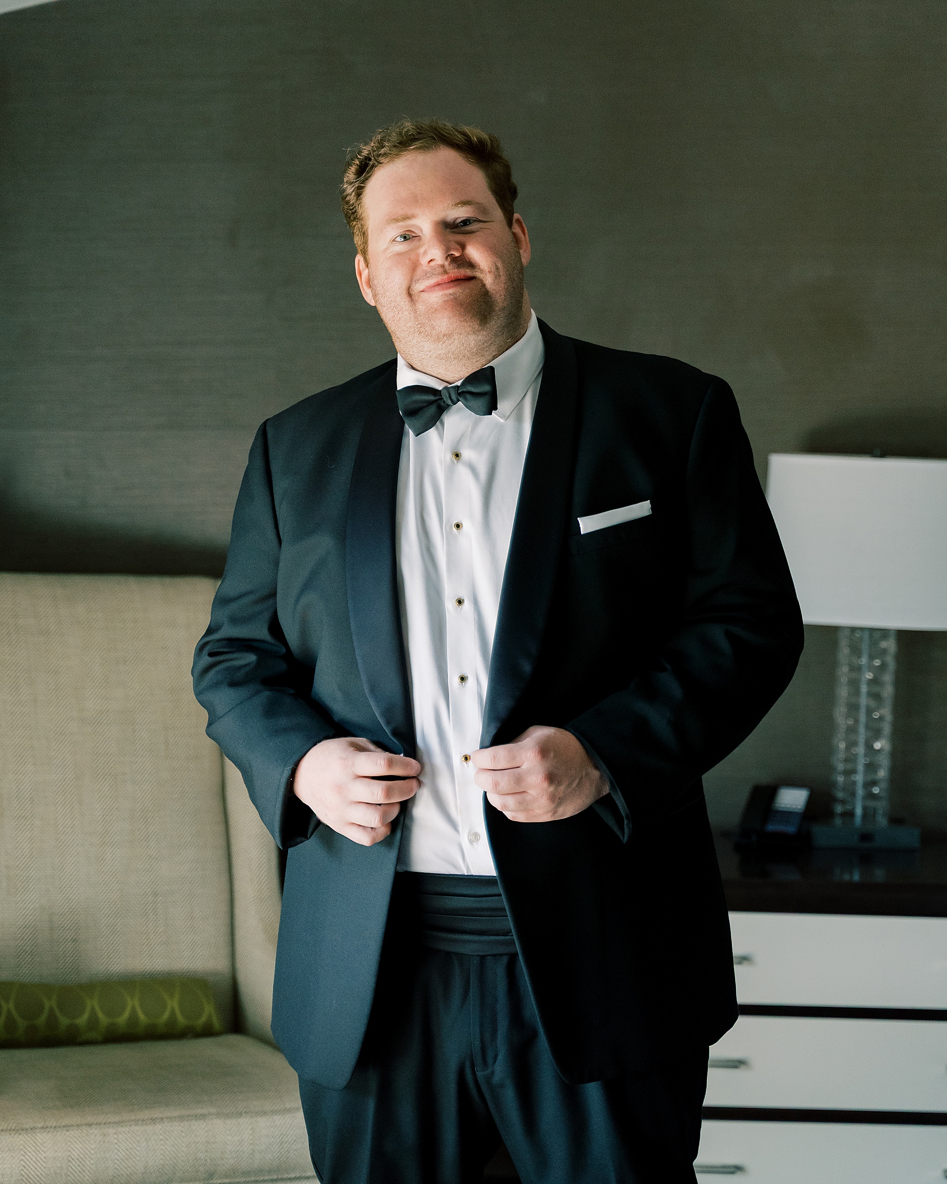 groom portraits from Classic Wedding at the Evergreen Library in Baltimore, MD