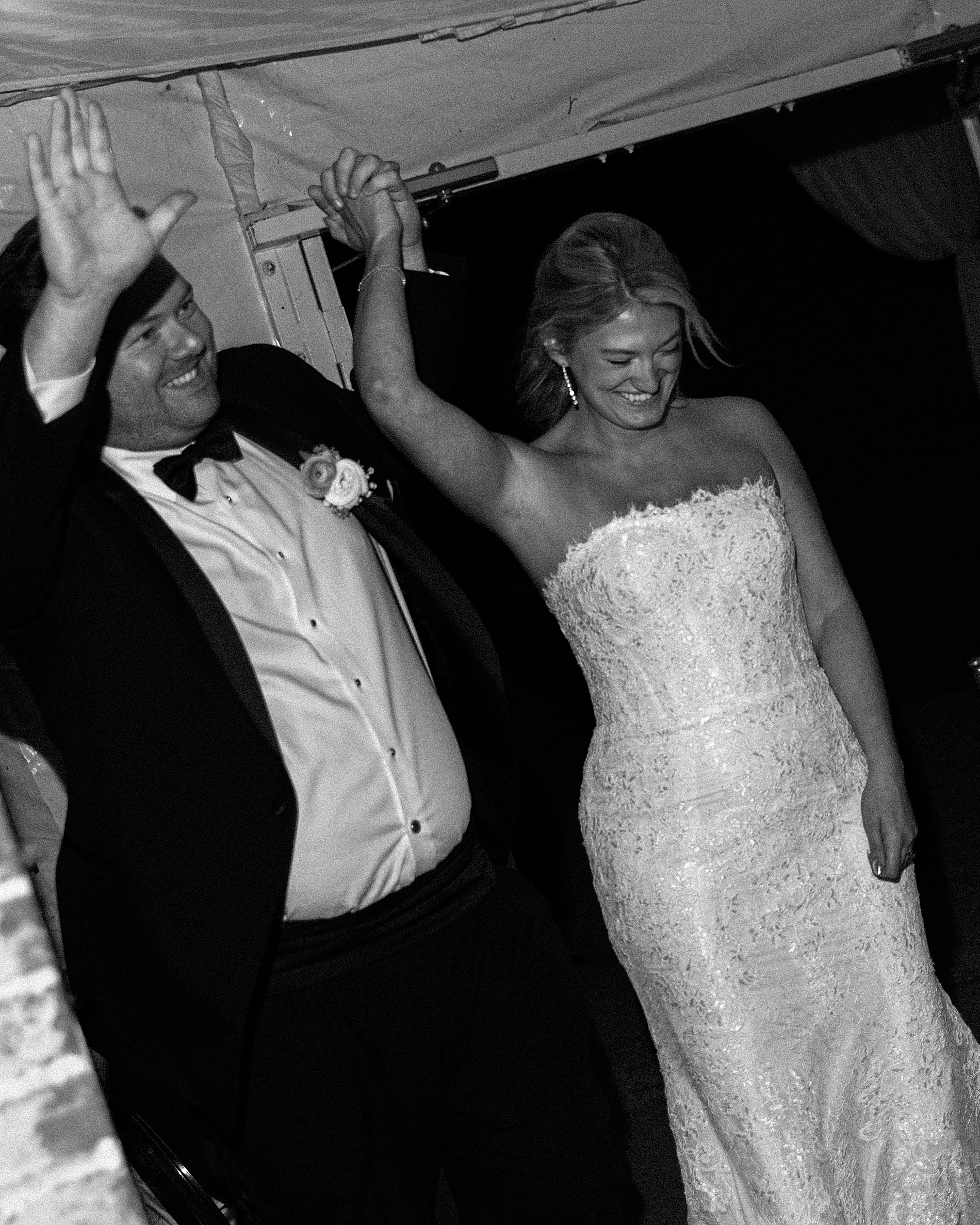 newlyweds enter reception 