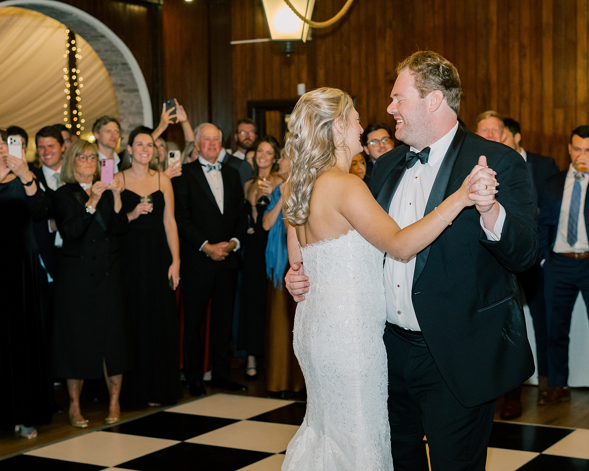 newlyweds share first dance