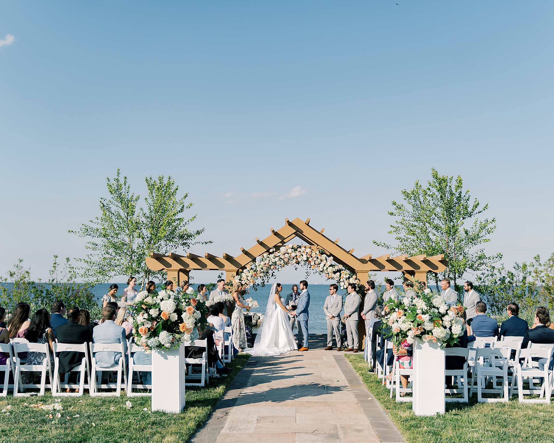Summer Wedding ceremony at Herrington on the Bay