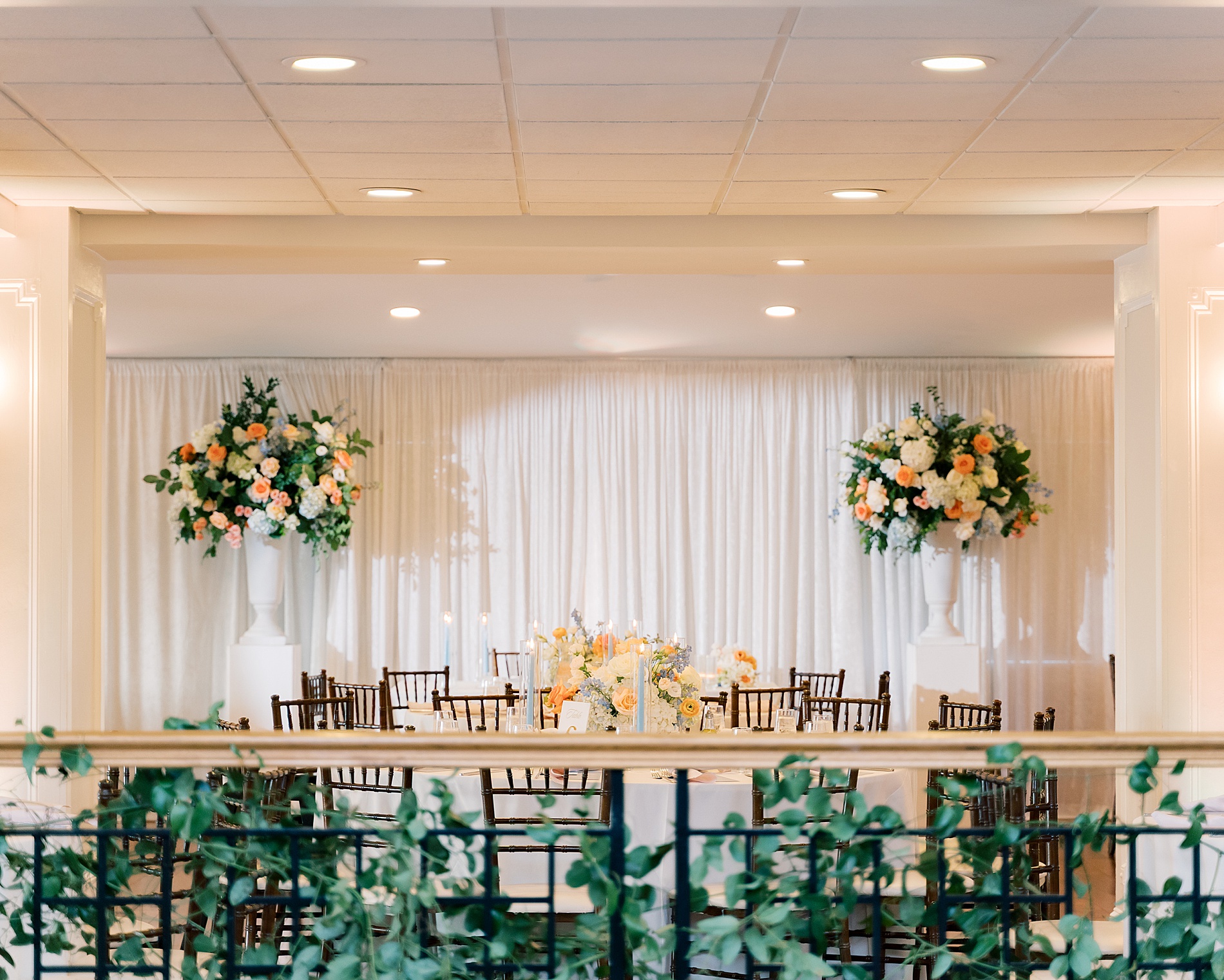 Summer Wedding reception details at Herrington on the Bay