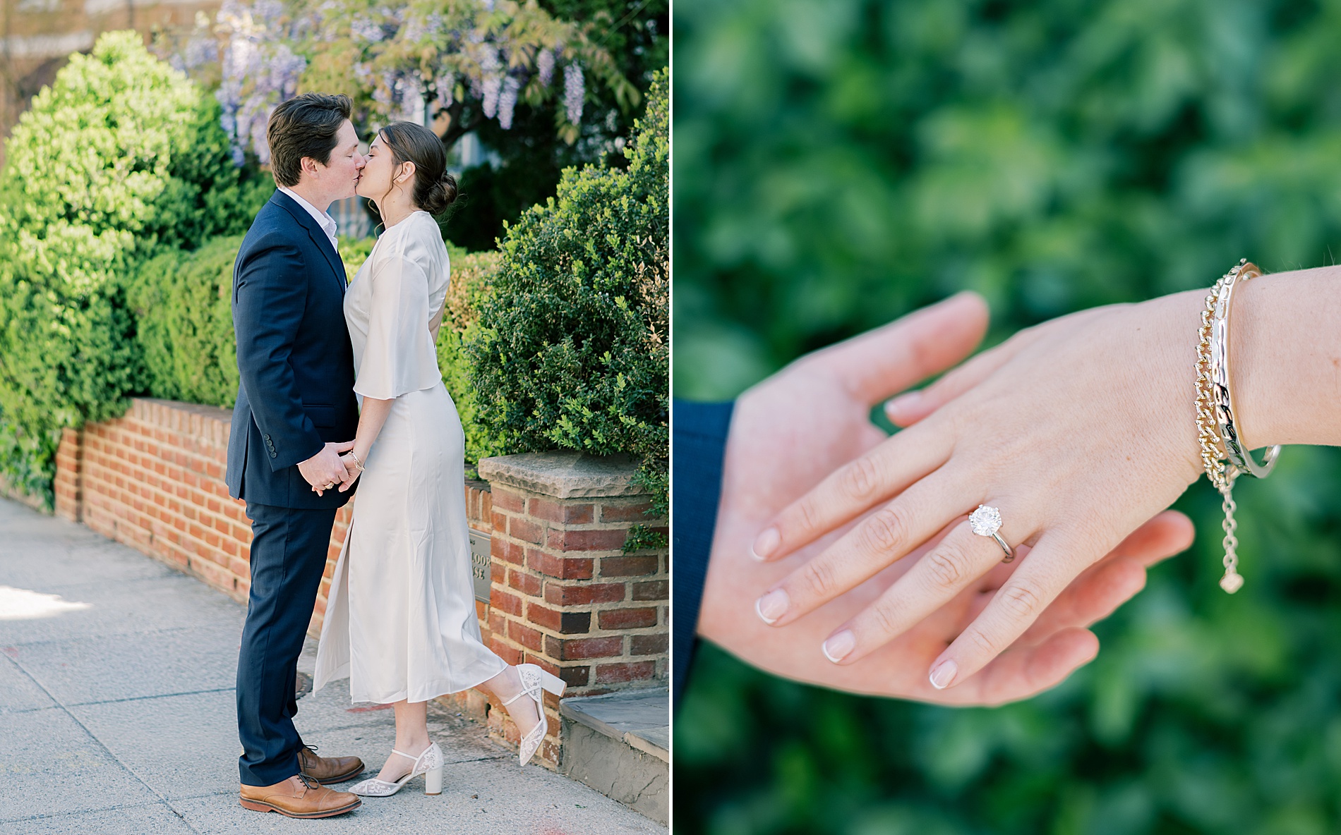 engagement ring of couple in DC