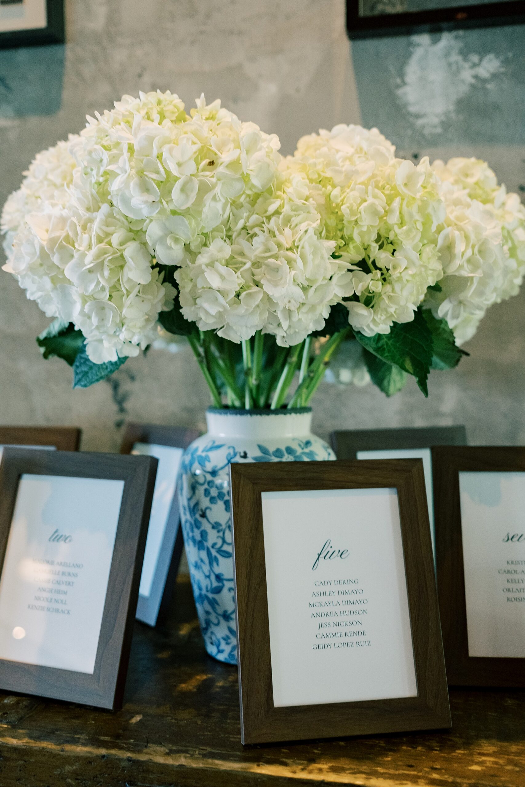 table assignments at baby shower