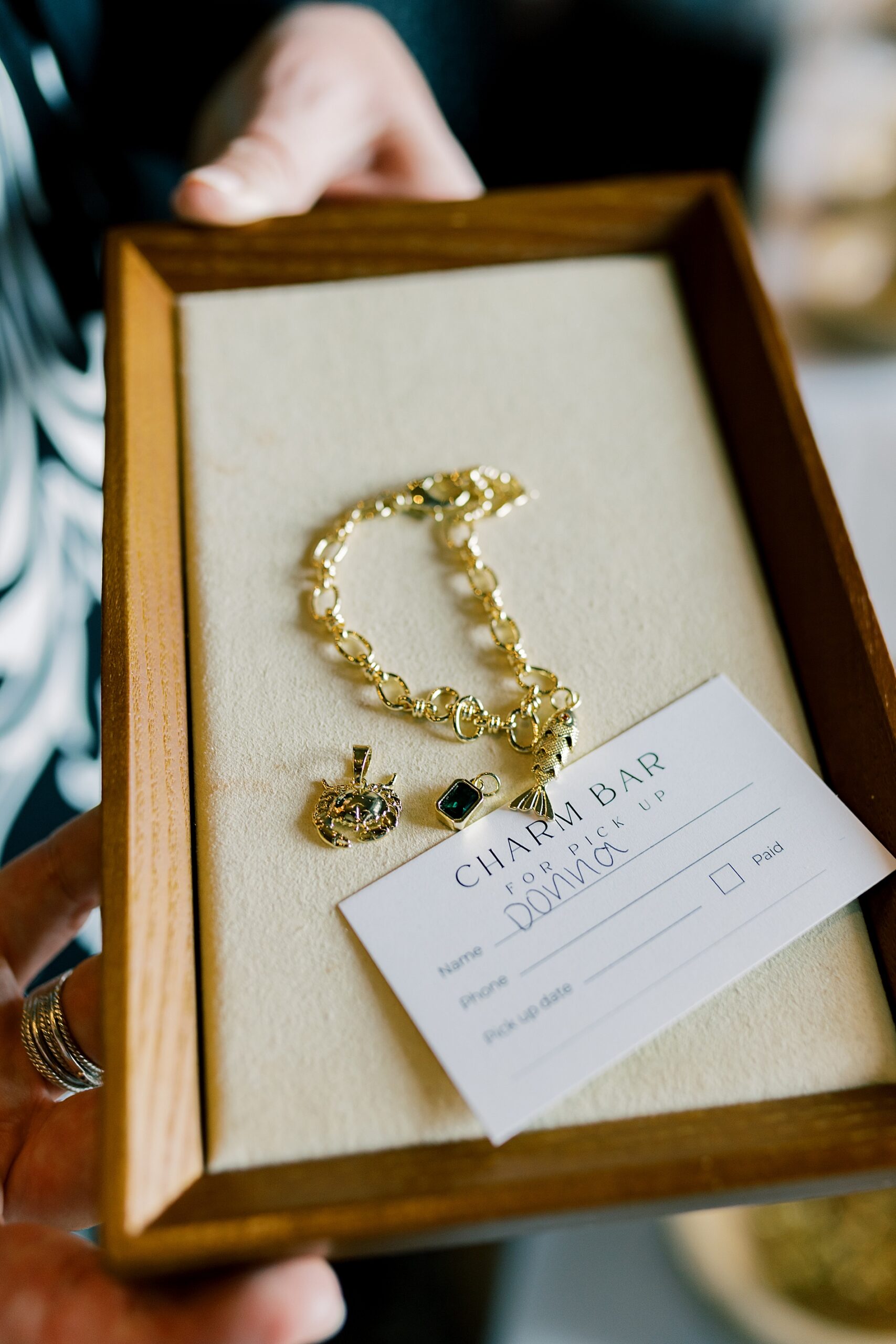 custom charm bracelet personalized by guest 